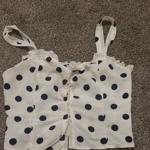 Forever 21 Black and White Camisole Top